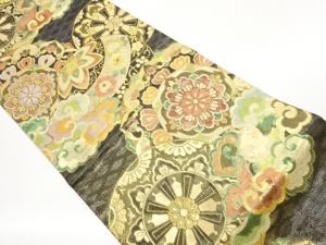華紋に毬模様織出し袋帯